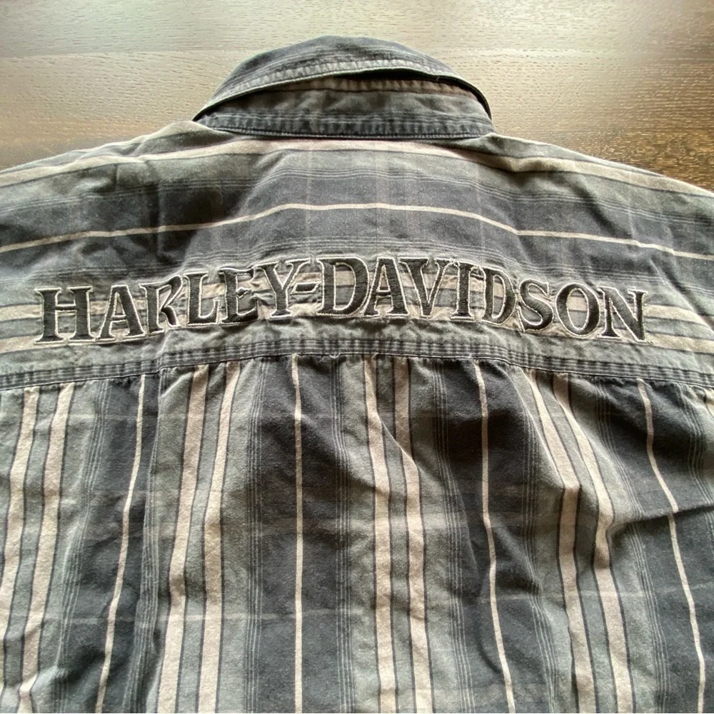 Harley Davidson Inside Passage Ketchikan Alaska Short Sleeve Button Down Shirt